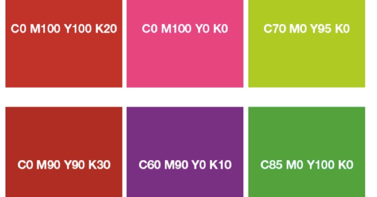 Codigos y paletas de colores CMYK