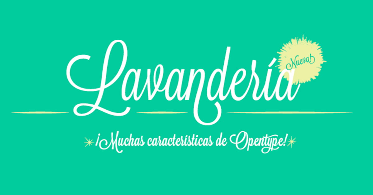 mejores tipografias para carteles lavandería