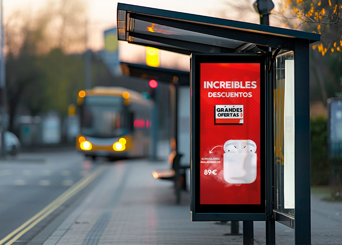 Paradas de autobús con publicidad
